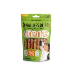 Natures Deli Chicken Wrapped Rawhide Twist Sml 8pk 80g